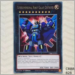 Superdimensional Robot Galaxy Destroyer - CRBR-EN043 - Rare 1st Edition Yugioh - Image 1