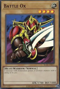 Near Mint, English Yu Gi Oh Battle Ox - KC01-EN015 - Ultra Rare - Unlimited Edit - Image 1