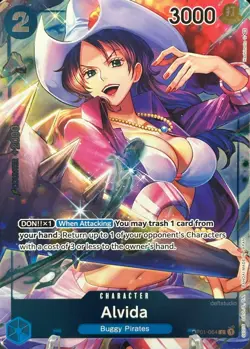 • Alvida • OP01-064 Alt Art Foil Box Topper Romance Dawn One Piece TCG NM - Image 1