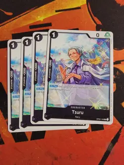 4x One Piece TCG Tsuru OP02-106 PRB-01 Premium Booster Playset ENGLISH NM x4 - Image 1