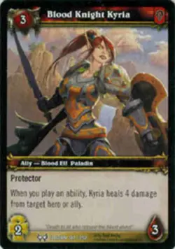 Moderate Play WoW TCG Blood Knight Kyria The Hunt for Illidan World of Warcraft - Image 1
