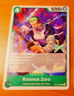 ONE PIECE ENGLISH CARD GAME CARTE LD01 PROMO N° 8 RORONOA ZORO OP12-036 EN MINT - Image 1