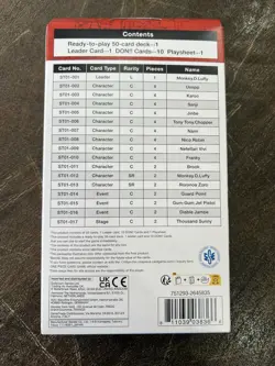 Bandai One Piece Card Game Straw Hat Pirates Starter Deck ST-01 English Sealed 811039038243 - Image 2