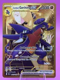 Pokemon TCG Cynthia's Garchomp EX Holo Card 241/182 Sv10: Destined Rivals - Image 1