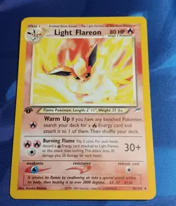 Light Flareon 46/105 Neo Destiny Regular 1st Edition Pokemon Card - Image 1