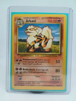 Arkani Arcanine 23/102 Base Set Uncommon German Vintage Pokemon TCG Card - Image 1
