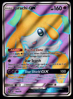 Jirachi GX 79a/236 NM Alternate Art Promo Unified Minds Holo Foil Pokemon Card - Image 1
