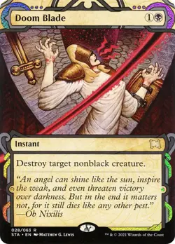 Magic The Gathering MTG DOOM BLADE ETCHED FOIL Mystical Archive NM Near Mint - Image 1