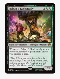Bebop & Rocksteady | MTG TMT TMNT | Rare | Boar Rhino Mutant 7/5 | NM - Image 1