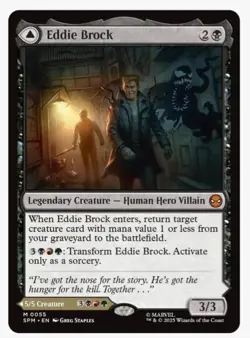 Eddie Brock Venom (DFC) | MTG Marvel SPM | Symbiote Hero Villain EDH | Mythic - Image 2