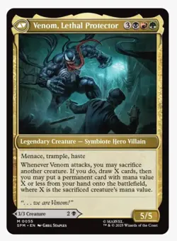 Eddie Brock Venom (DFC) | MTG Marvel SPM | Symbiote Hero Villain EDH | Mythic - Image 3