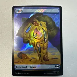 FOIL Full Art ISLAND mtg NM Teenage Mutant Ninja Turtles 1 Basic Land 311 - Image 2