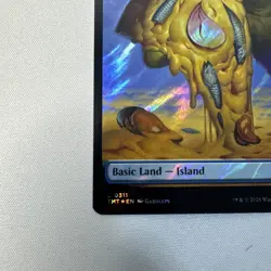 FOIL Full Art ISLAND mtg NM Teenage Mutant Ninja Turtles 1 Basic Land 311 - Image 5