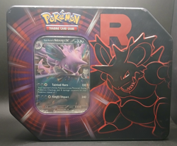 Pokemon TCG Team Rocket Nidoking Tin 5 Booster Packs + Promo Card – New Sealed - Image 1