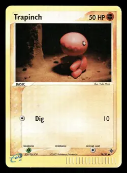 Pokemon Trapinch Common Dragon 78/97 LP Reverse Holo - Image 1