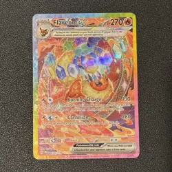 Pokemon Flareon ex 146/131 Sv: Prismatic Evolutions Full Art Holo 270 HP EX - Image 1
