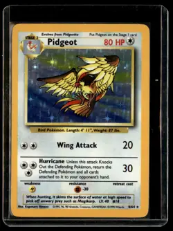 Pokemon - Jungle Holo Pidgeot 08/64 NO SYMBOL ERROR LP - Image 1