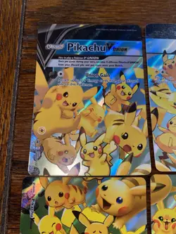 Pokemon Pikachu V-Union SWSH Black Star Promo Set of 4 NM Rare Holo Sword Shield - Image 3