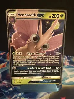 Venomoth GX Lightly Played 12/214 Sm-Unbroken Bonds Holo Pokemon TCG - Image 1