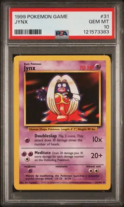 1999 Pokemon Game # 31 Jynx PSA 10 GEM MINT! Trusted Seller! Free Ship! Base Set - Image 1