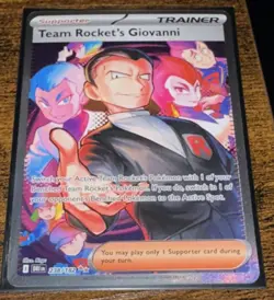 Pokemon Team Rocket's Giovanni Trainer SV10 Destined Rivals SIR Holo 238/182 - Image 1