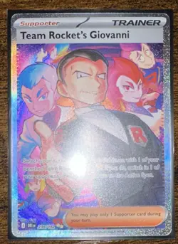 Pokemon Team Rocket's Giovanni Trainer SV10 Destined Rivals SIR Holo 238/182 - Image 3