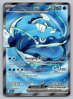 Dondozo ex Pokemon Destined Rivals 211/182 Full Art Ultra Rare NM - Image 1