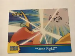 Pokemon 2000 Topps TV Animation Stage Fight Orange Islands Blue Label - Image 1
