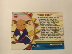 Pokemon 2000 Topps TV Animation Stage Fight Orange Islands Blue Label - Image 2