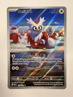 Delibird 152/132 - Me01: Mega Evolution - Illustration Rare Holo - NM - Pokemon - Image 1