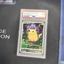 PSA 9 Pikachu Reverse Holo 001 Pokemon 25th Anniversary Collection Japanese 2021 - Image 1