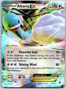 POKEMON FATES COLLIDE ALTARIA EX 83/124 RARE EX HOLO NM HOLO - Image 1
