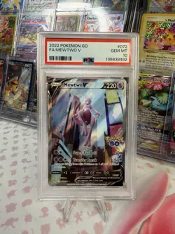 POKEMON MEWTWO V ALT ART 072/078 POKEMON GO PSA 10 - Image 1