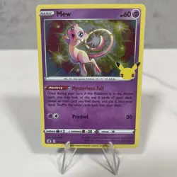 Pokemon TCG Mew 011/025 Holo Rare Celebrations SWSH - Near Mint - Image 1