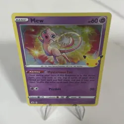 Pokemon TCG Mew 011/025 Holo Rare Celebrations SWSH - Near Mint - Image 5