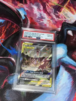 2020 POKEMON SM BLACK STAR PROMO #SM240 ESPEON E DEOXYS GX PSA 8 - Image 1