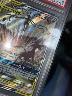 2020 POKEMON SM BLACK STAR PROMO #SM240 ESPEON E DEOXYS GX PSA 8 - Image 4