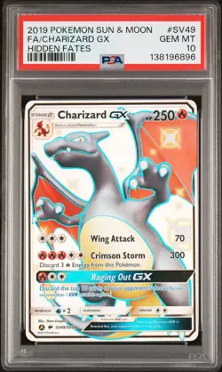 Charizard GX SV49/SV94 Hidden Fates Holo Psa 10 Shiny Pokemon - Image 1