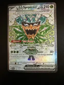 Pokemon TCG Teal Mask Ogerpon ex 190/167 Twilight Masquerade Ultra Rare Holo EX - Image 1
