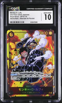 Royal Blood #OP10-118 Monkey.D.Luffy (118) JP (Parallel) CGC 10 - Image 1