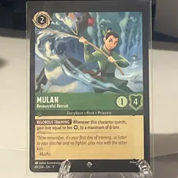 Mulan - Resourceful Recruit 69/204 Super Rare Winterspell Disney Lorcana TCG - Image 1