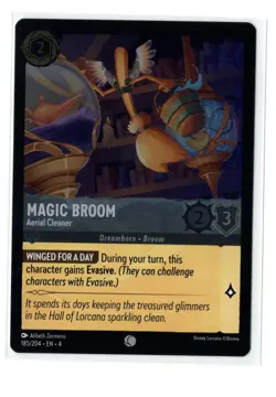 Disney Lorcana Ursula's Return Magic Broom 185/204 Common Cold Foil - Image 1