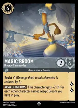 Magic Broom - Brigade Commander (186) Ursula's Return Disney Lorcana - Image 1