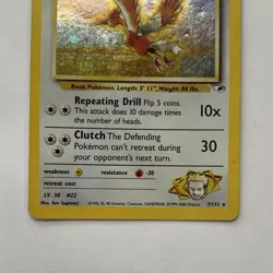 Lt. Surge’s Fearow 7/132 Holo Rare WOTC Gym Challenge Pokemon Card HP - Image 3