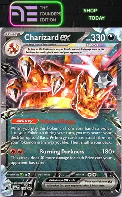 Charizard ex -196 #196 SV: Scarlet & Violet Promo Cards Pokemon Promo,Holo - Image 1
