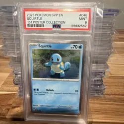 Pokemon TCG 2023 151 Poster Collection Squirtle #048 Basic English PSA 9 Card - Image 1