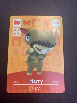 Animal Crossing Amiibo Card Series 2 Harry #124 124-EY-AOE LP Ships Fast - Image 1