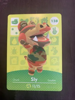 Animal Crossing Amiibo Card Series 2 Sly #138 138-FM-AOE LP Ships Fast - Image 1