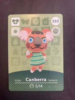 Animal Crossing Amiibo Card Series 3 Canberra #232 232-JG-AOE LP Ships Fast - Image 1