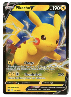 Pikachu V SWSH061 - Black Star Promo - Ultra Rare Pokemon Card - Near Mint (NM) - Image 1